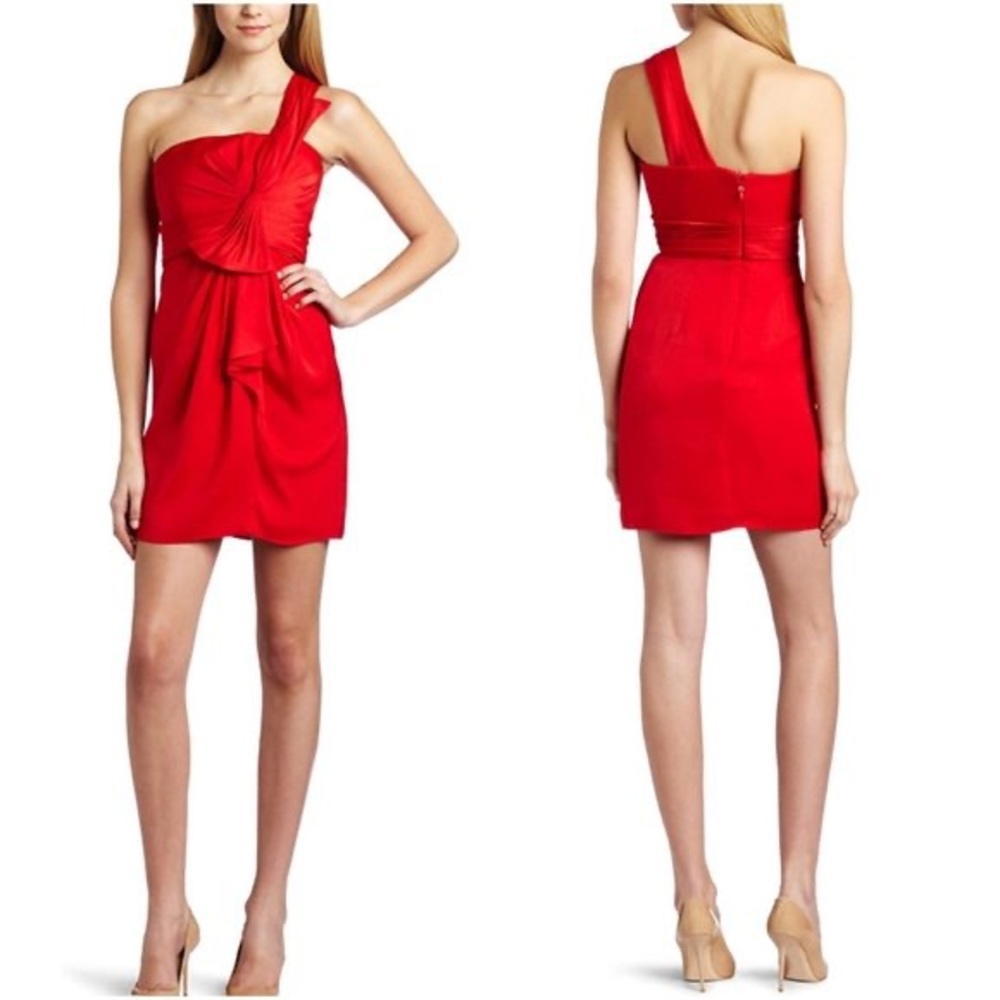 BCBG one shoulder cocktail dress
